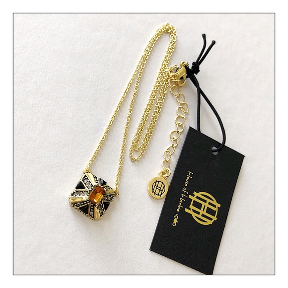 House of Harlow Art Deco Topaz Pendant Necklace - Picture 2 of 2